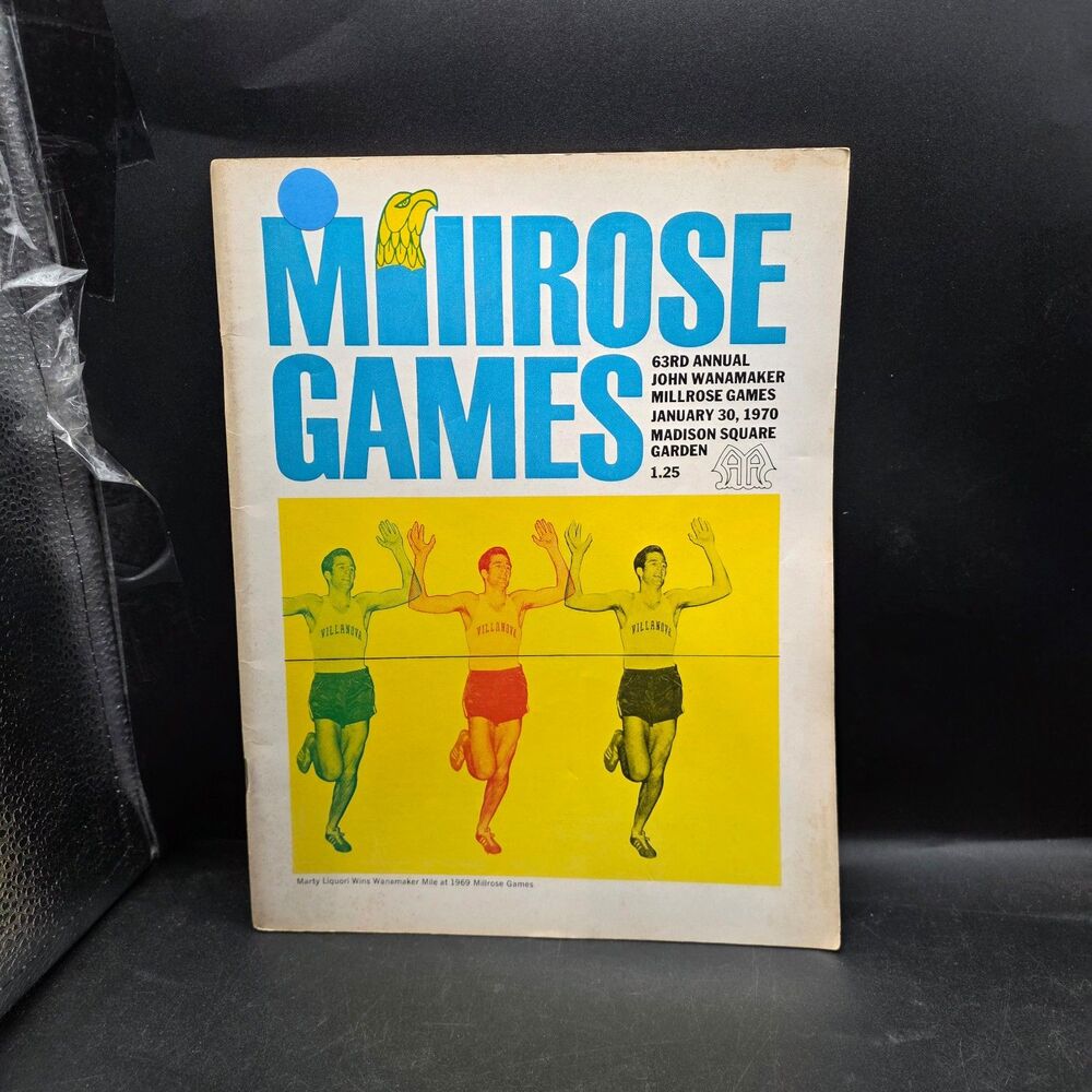 1970 Millrose Games Program 63rd Annual Madison Square Garden Track Fiel